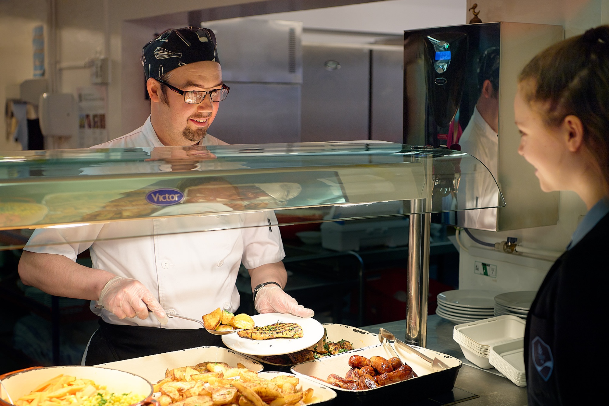 School lunches being served