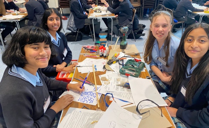 Pupils taking part in Technology Tournament