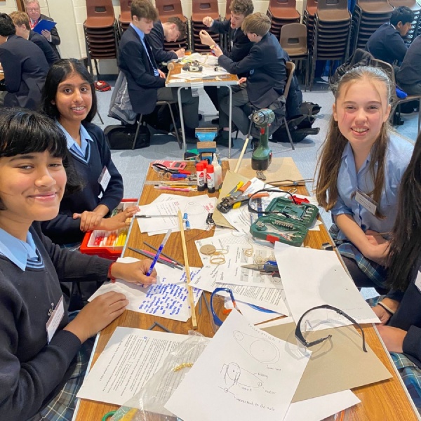 Pupils taking part in Technology Tournament